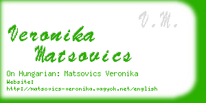 veronika matsovics business card